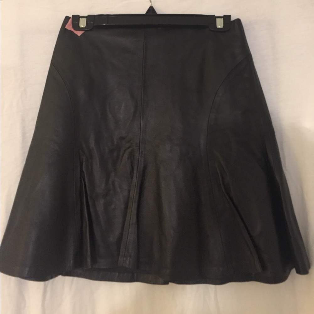 Black leather skirt