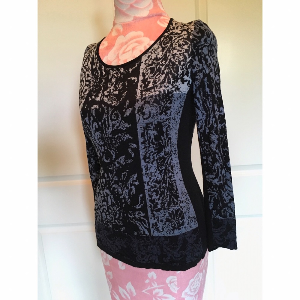 NIC+ZOE Patterned Long-Sleeve Top
