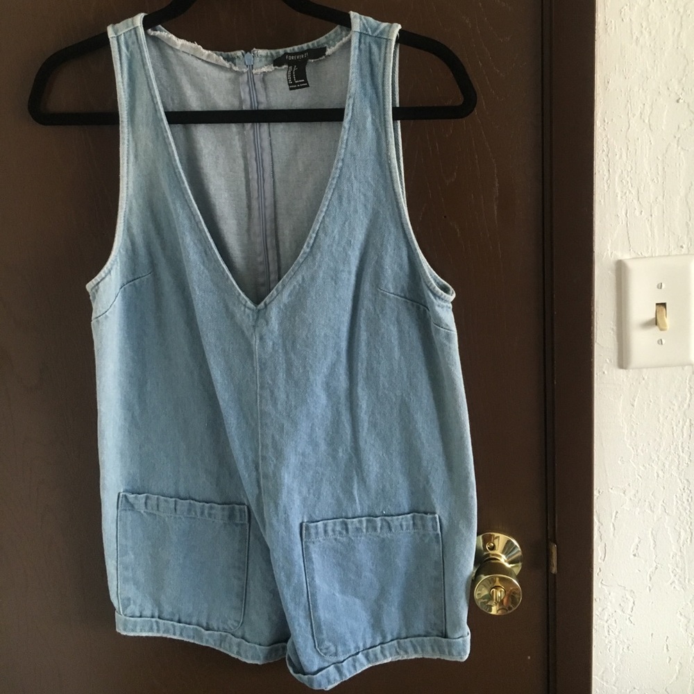 Denim romper