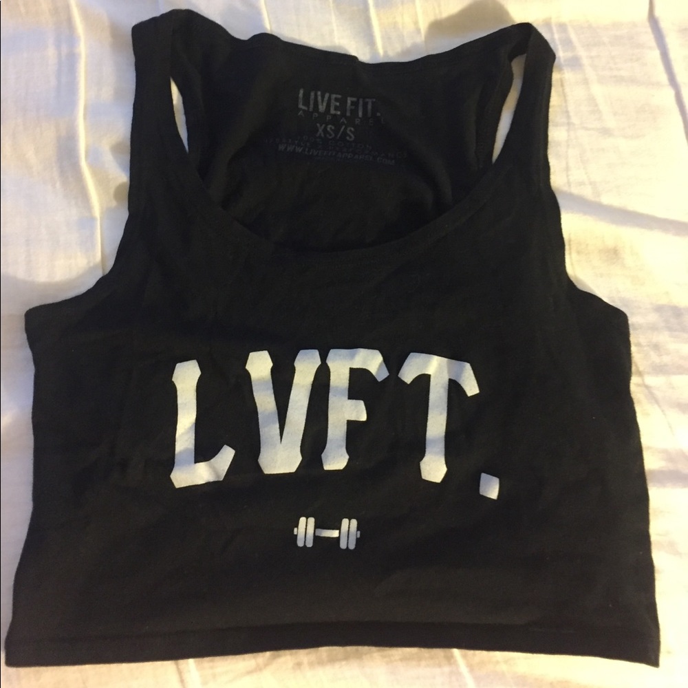 LVFT live fit black crop top