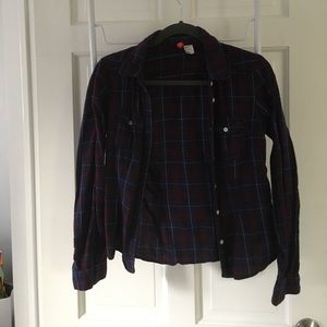 Dark blue flannel