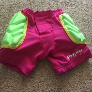 Pink and green padded shorts. NWOT