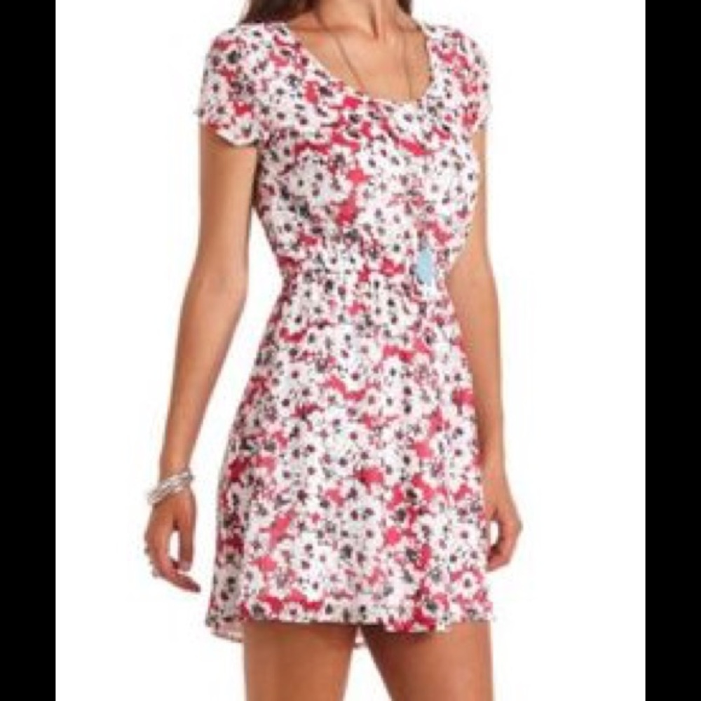 🎉 Host Pick 🎉 NWT! Floral print dress pink white