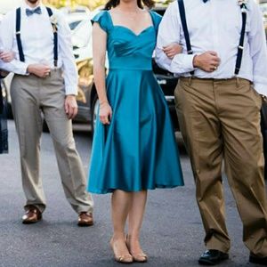 Price Firm Modcloth Pine All Mine Dress Dusty Blue