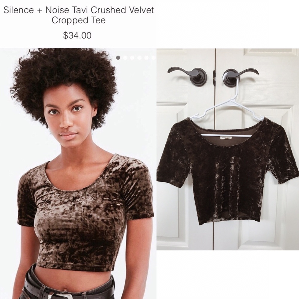 Urban Outfitters Crushed Velvet Top