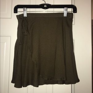 Olive wrap skirt