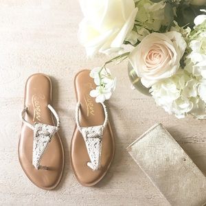rowen snake print sandals