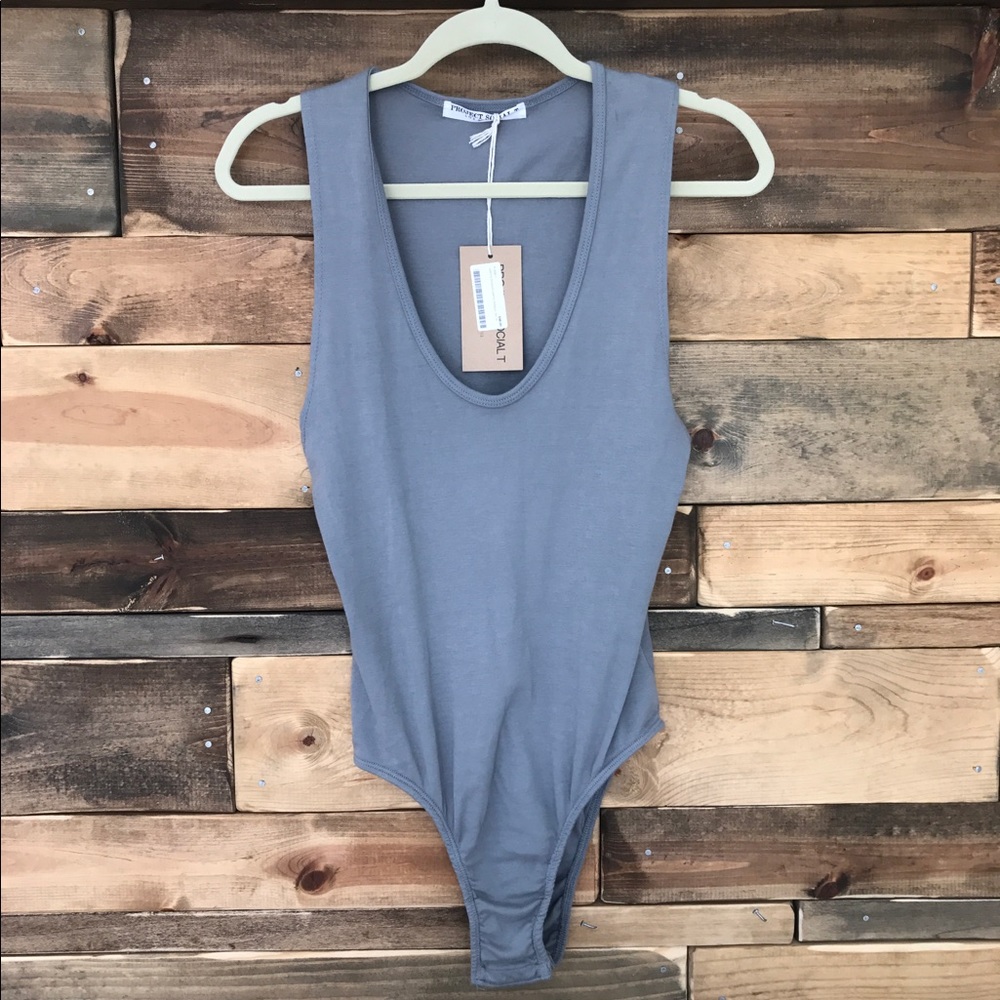 Project Social T Yvette Gray Sleeveless Body suit