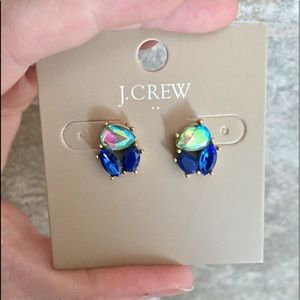 J.Crew Blue/Green Triple Stone Earrings