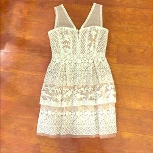 Tags on! BCBG white lace dress. Size 0.