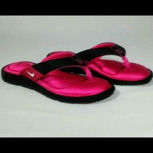 Pink Nike Memory Foam Sandals