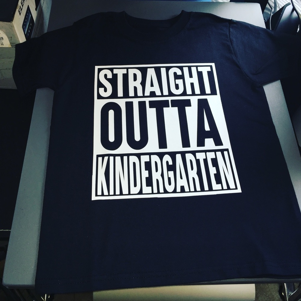 Straight Outta Kindergarten kids tshirt