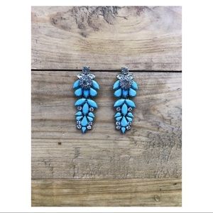 Turquoise statement earrings