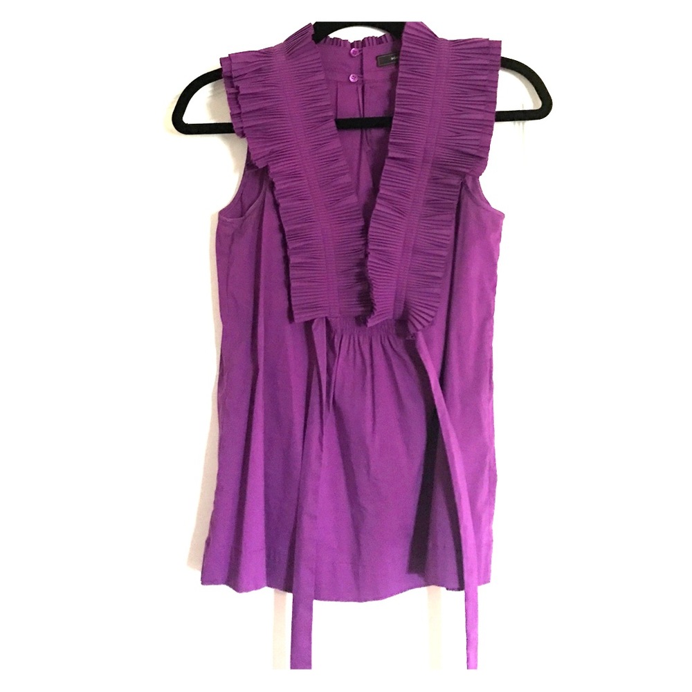 BCBG ruffle neck top