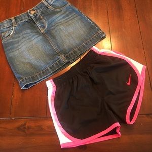 5T Nike Short and Gap Denim Skirt Lot 👧🏼❤️