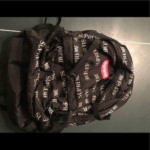 Authentic Supreme reflective backpack