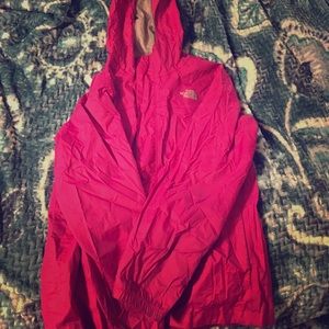 A pink north face Hyvent rain jacket