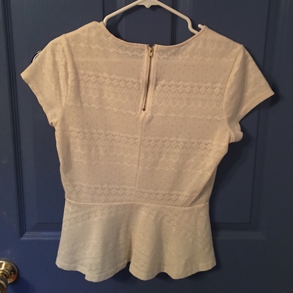 White peplum top - Picture 2 of 3