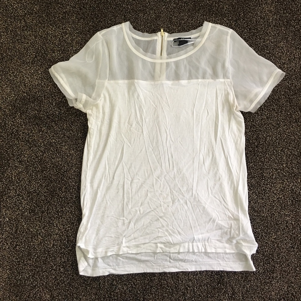H&M white shirt with back zipper