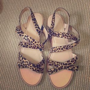Cheetah print J.Crew sandals