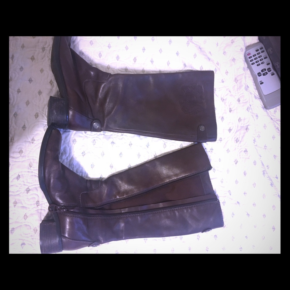 Tall, leather boots