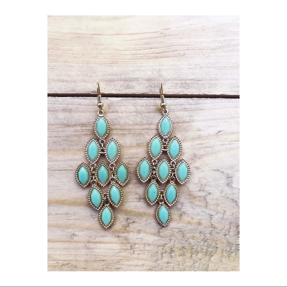 Sea foam statement earrings