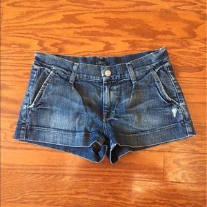 7 for all mankind jean shorts