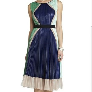 BCBG MaxAzria Kabrina Pleated Color-block Dress