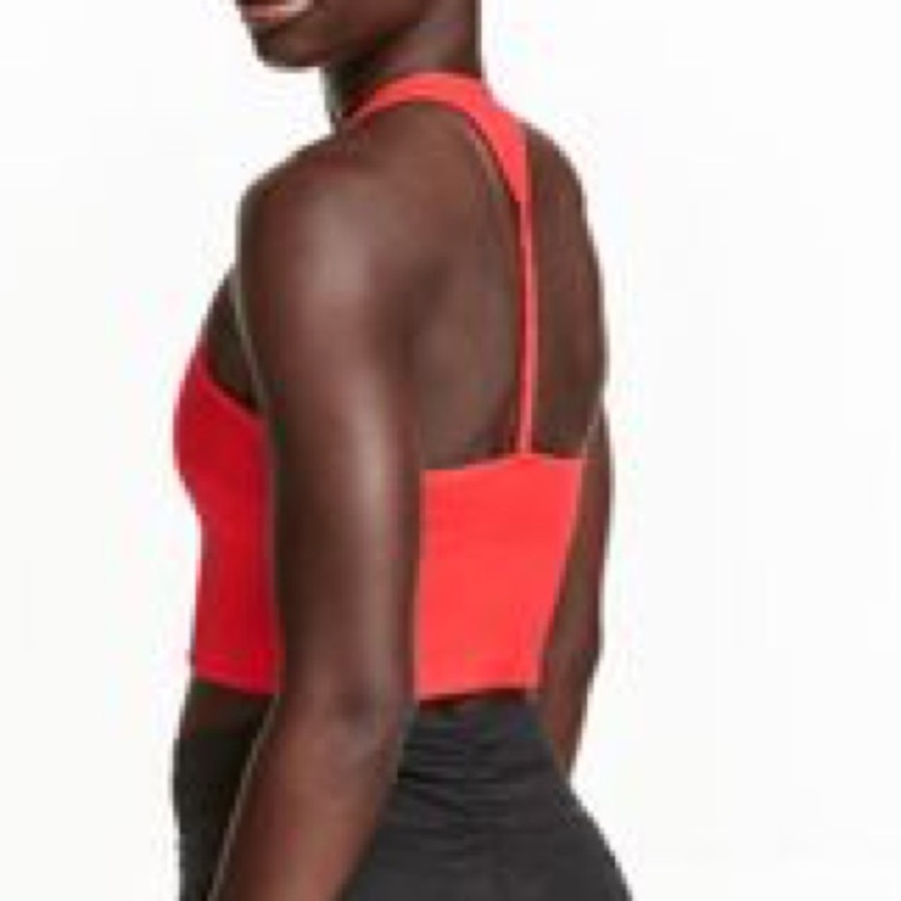 H&M cropped workout top with braided back