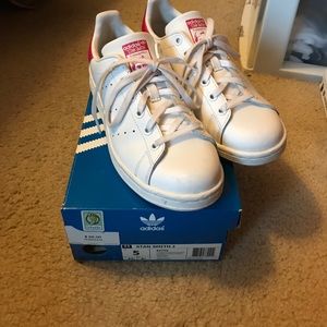 Adidas Stan Smith white & pink sneakers