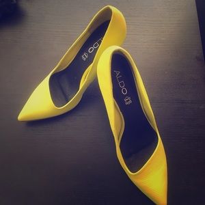 Aldo neon yellow heels.