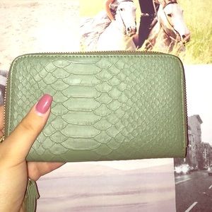 Olive Green Wristlet Wallet