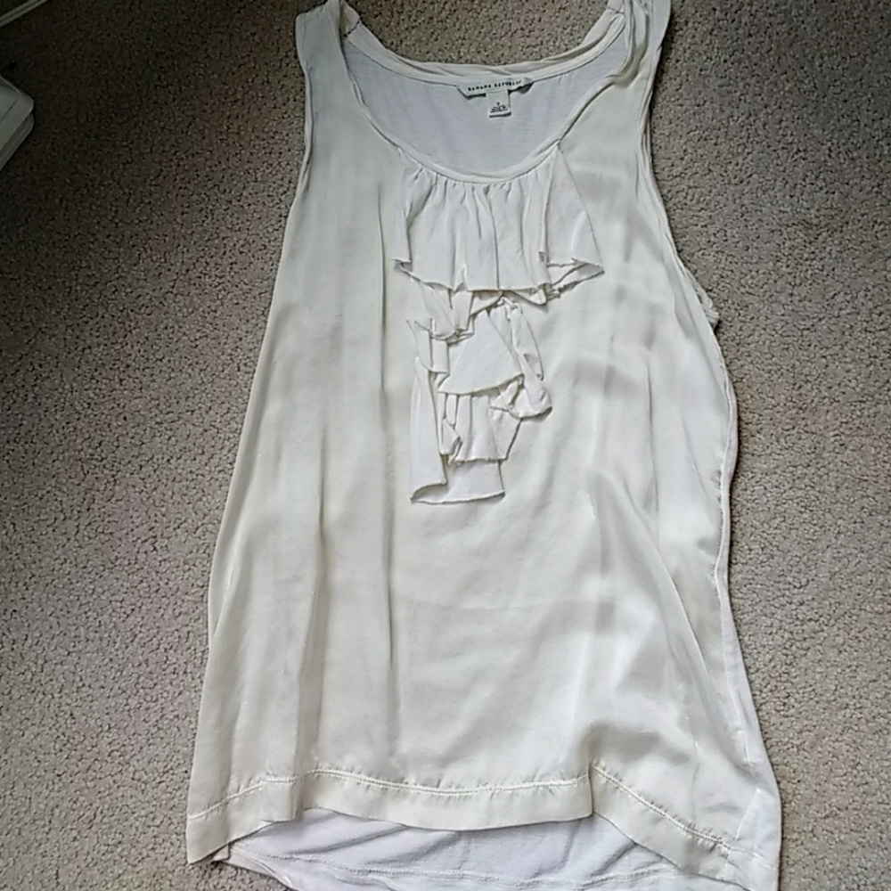 Elegant white frills top