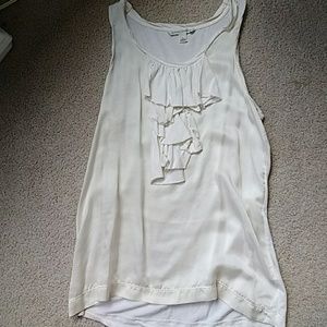 Elegant white frills top