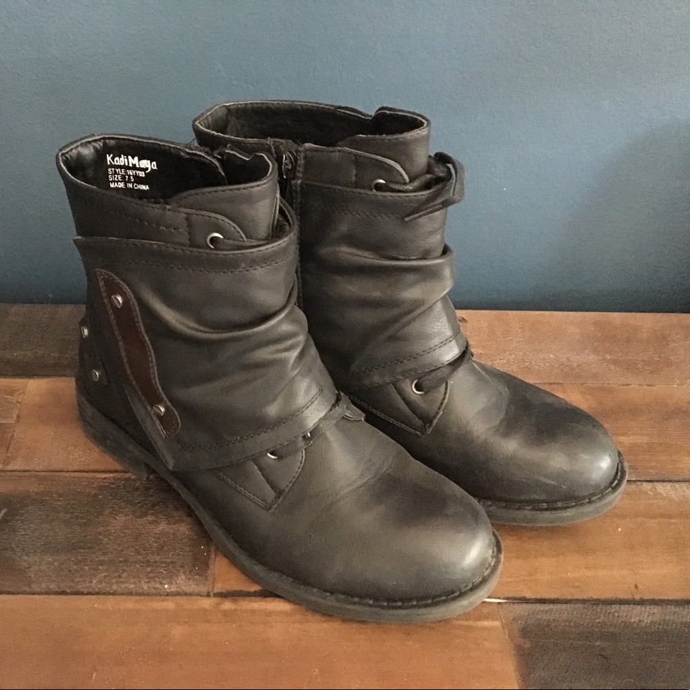 Vegan combat boots