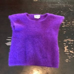 Vintage Furry Purple Crop Top
