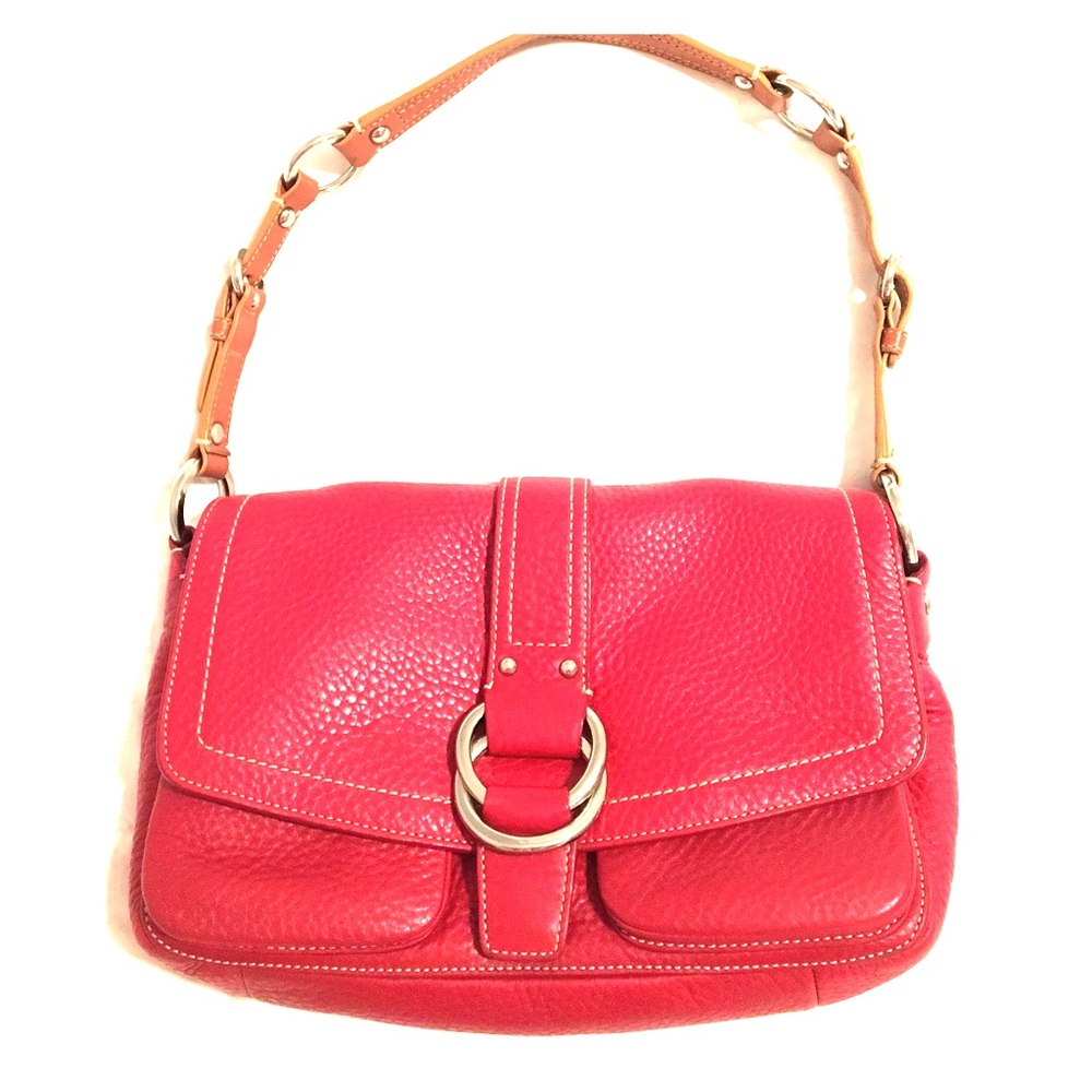 Coach red shoulder bag