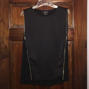 Black Mixed Fabrication Tank w/ side Zips