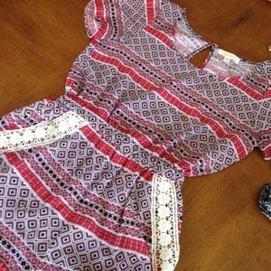 Francesca's Boutique Multi-Colored Romper