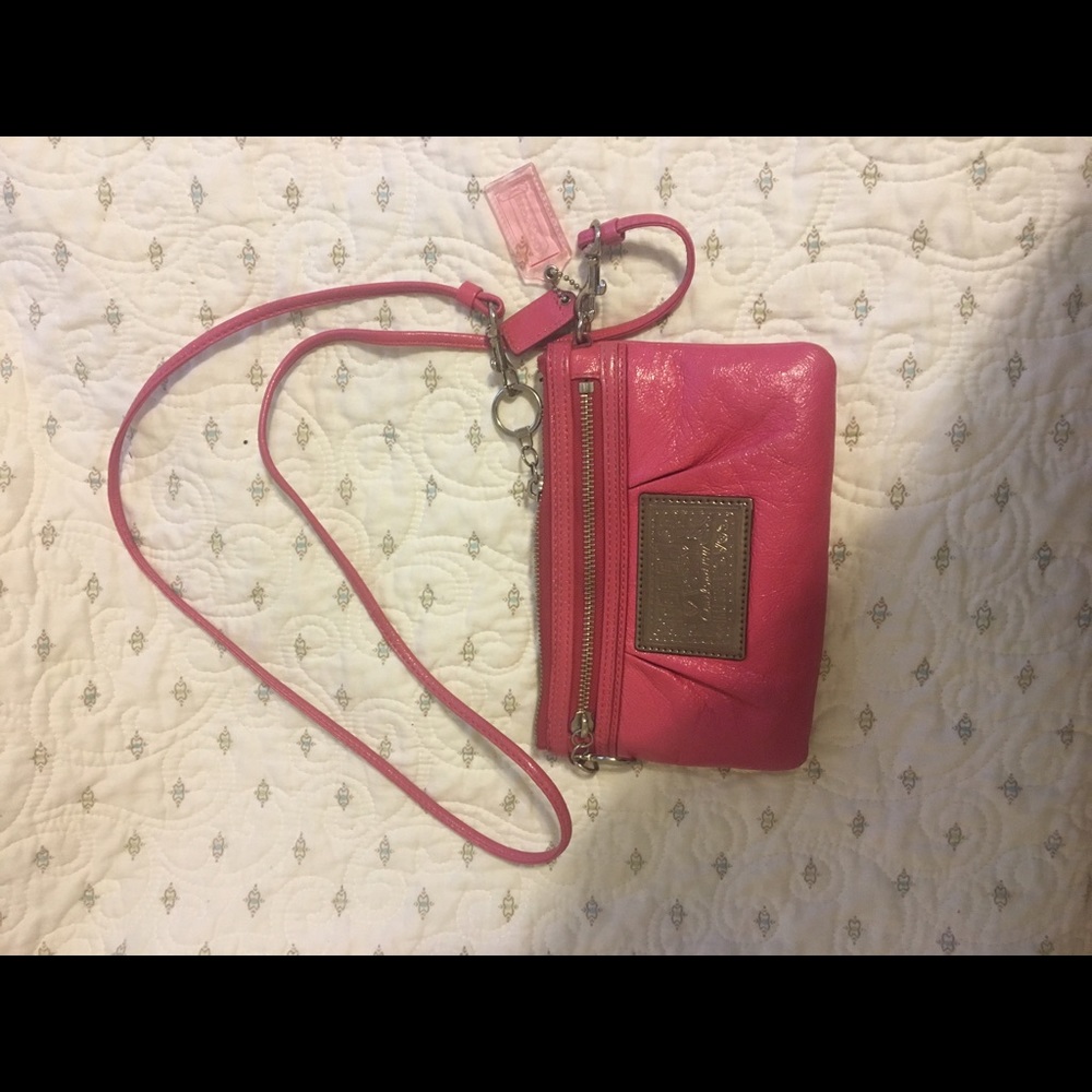 Pink Coach cross body bag