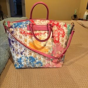 Dooney and bourke splash print large satchel