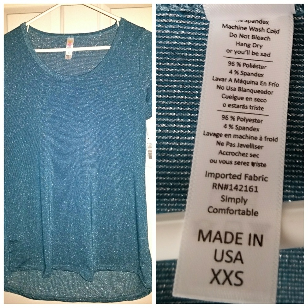 Lularoe Shimmer Classic T XXS