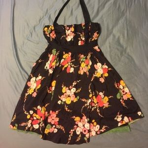 Moulinette Soeurs Retro Halter Dress, 100% silk