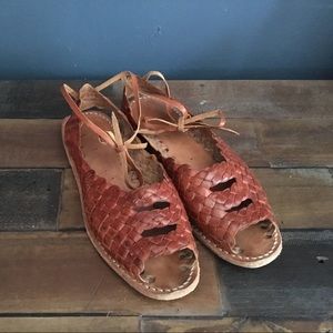 Authentic Mexican leather Huaraches.