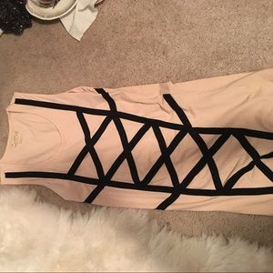 Body con pink and black dress