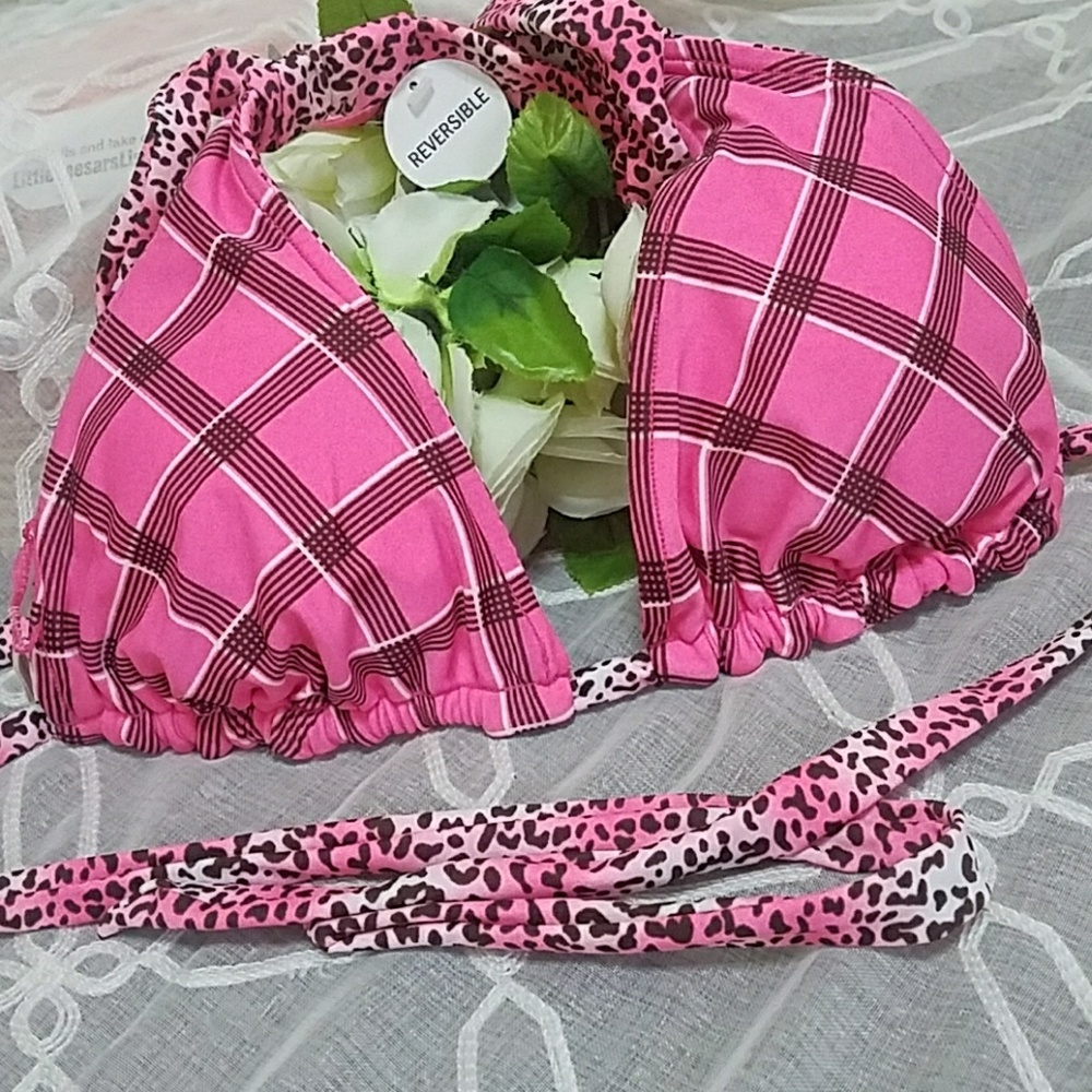 NEW RED CAMEL BIKINI TOP SIZE M REVERSIBLE