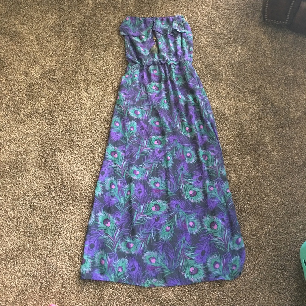 Strapless maxi dress