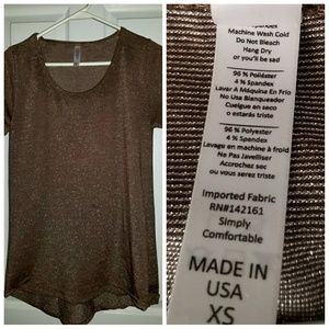 Lularoe Shimmer Classic T XS
