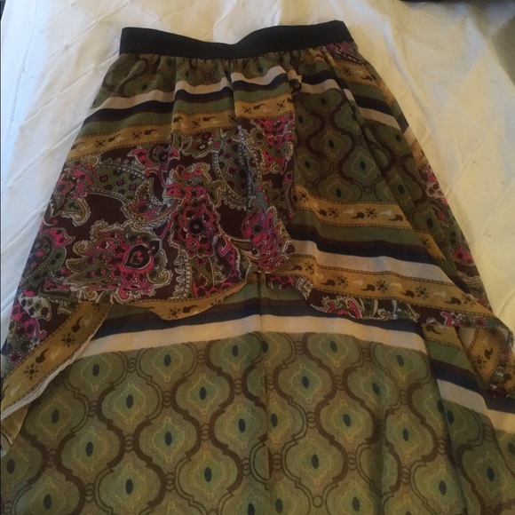 2b Bebe High Low Sheer Overlay Skirt sz S - Picture 2 of 3