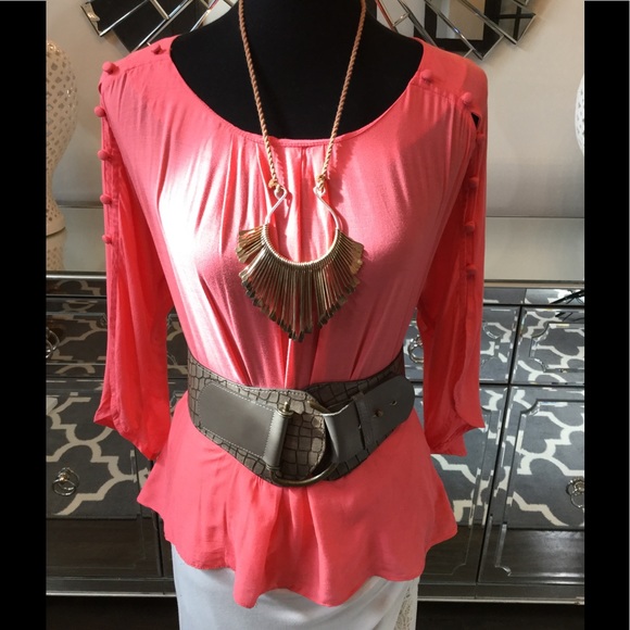 Maeve Coral Blouse - Picture 3 of 8